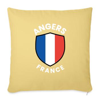 Angers France Shield Emblem - Sofa pillowcase 17,3'' x 17,3'' (45 x 45 cm) - washed yellow - Front