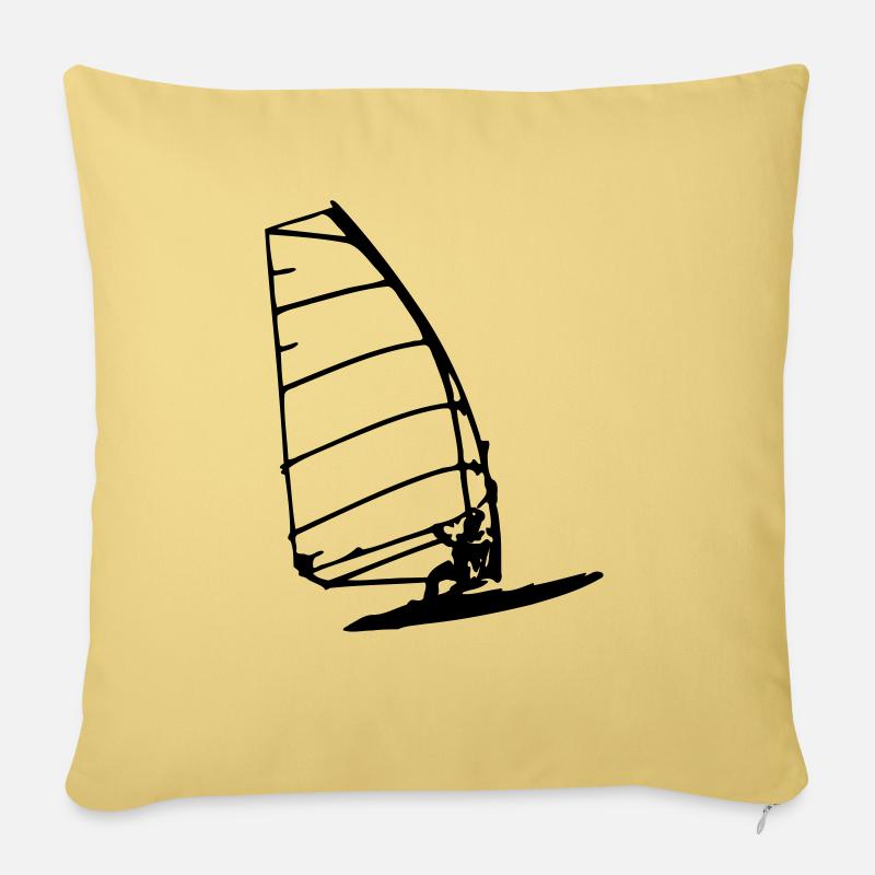 Windsurfing 1 - Sofakissenbezug 45 x 45 cm - Hellgelb