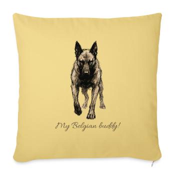 Belgian Buddy - Sofakissenbezug 45 x 45 cm - Hellgelb - Vorne