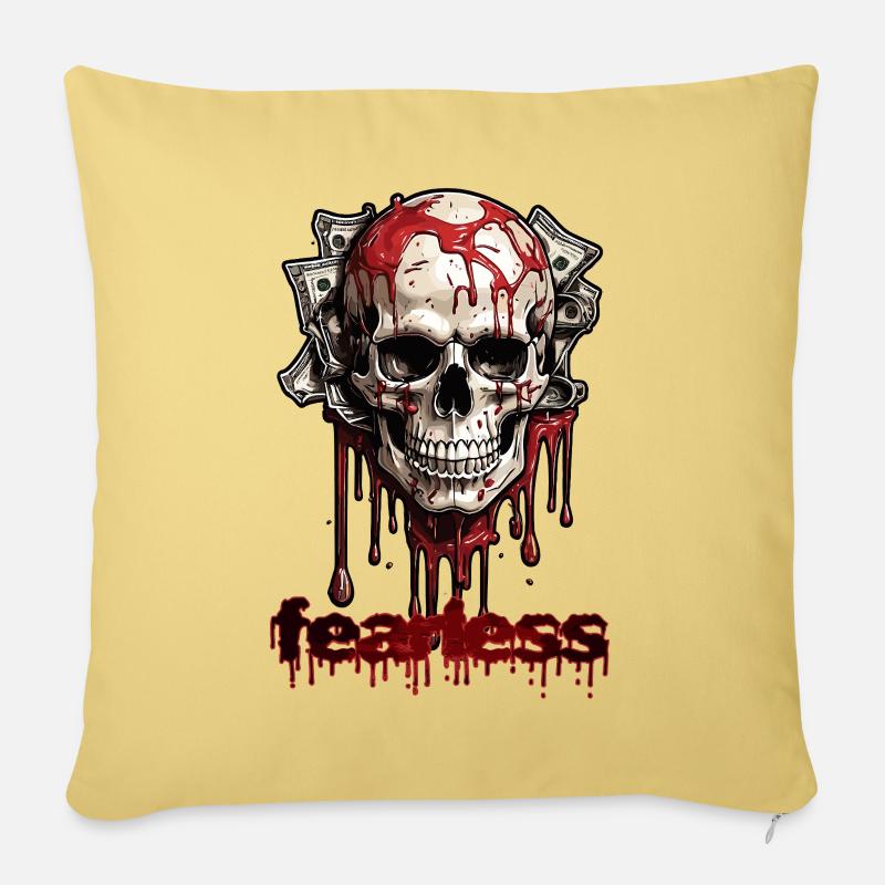 Intrépide - Housse de coussin décorative 45 x 45 cm - jaune délavé