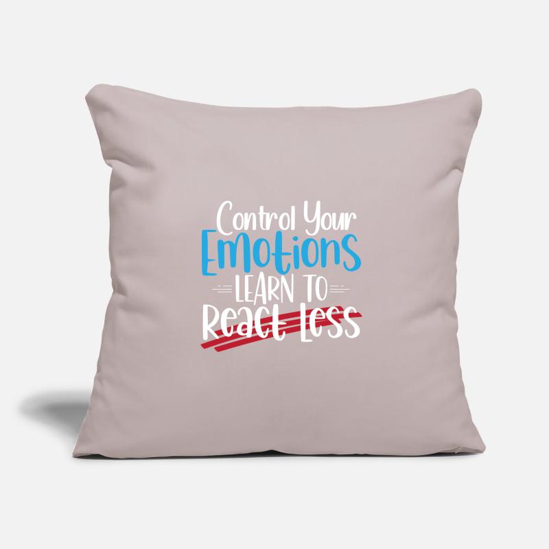 Control Emotions: Learn to React Less Sofa pillowcase 17,3'' x 17,3'' (45 x 45 cm)