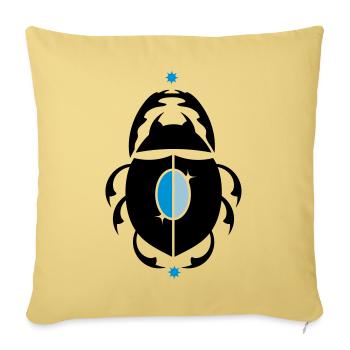 Skarabaeus Glückskäfer - Sofa pillowcase 17,3'' x 17,3'' (45 x 45 cm) - washed yellow - Front