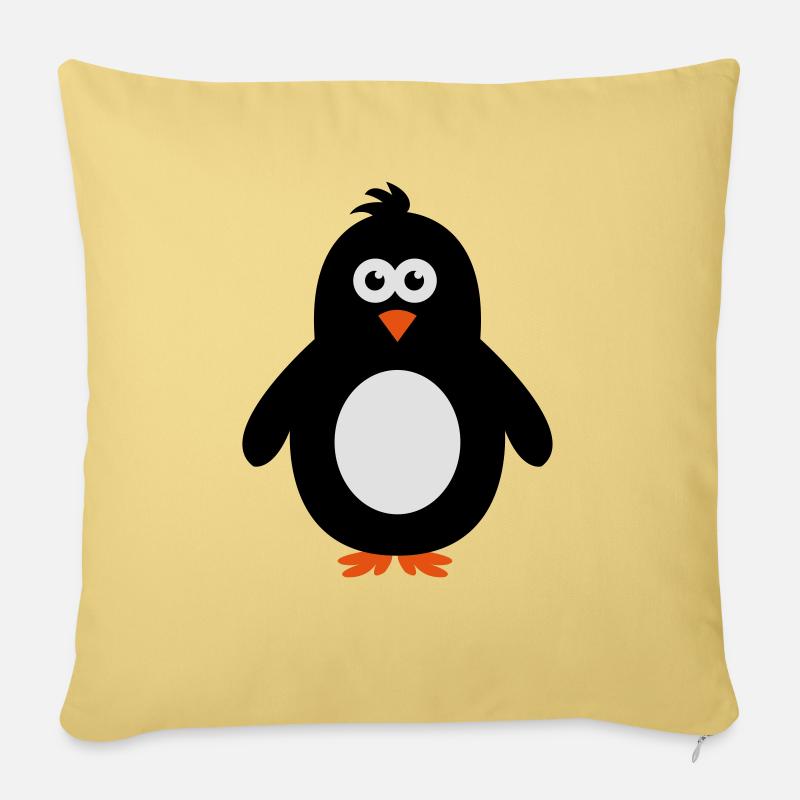 pinguin - Sofakissenbezug 45 x 45 cm - Hellgelb