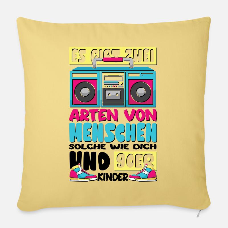 solche wie dich und 90er Kinder - Sofakissenbezug 45 x 45 cm - Hellgelb