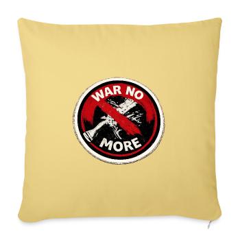 War No More – Sticker Peace & Humanity - Housse de coussin décorative 45 x 45 cm - jaune délavé - Devant