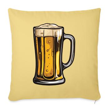 Beer Glass Icon - Sofa pillowcase 17,3'' x 17,3'' (45 x 45 cm) - washed yellow - Front