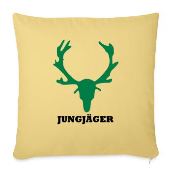 Les jeunes chasseurs - Housse de coussin décorative 45 x 45 cm - jaune délavé - Devant