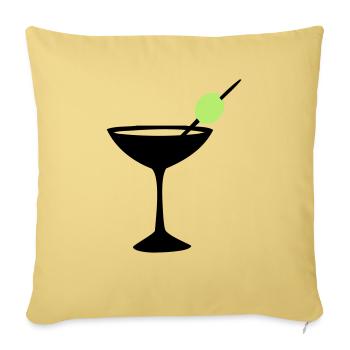 cocktail de martini - Housse de coussin décorative 45 x 45 cm - jaune délavé - Devant