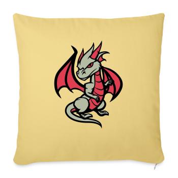 drache comic - Sofakissenbezug 45 x 45 cm - Hellgelb - Vorne