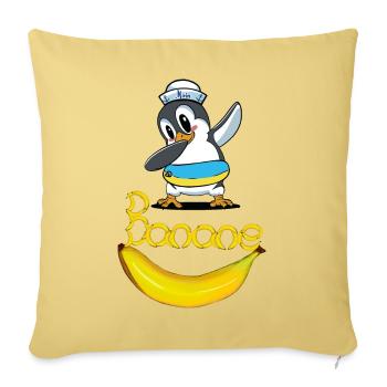 Pinguin Banane Seemann maritim Kind - Sofakissenbezug 45 x 45 cm - Hellgelb - Vorne