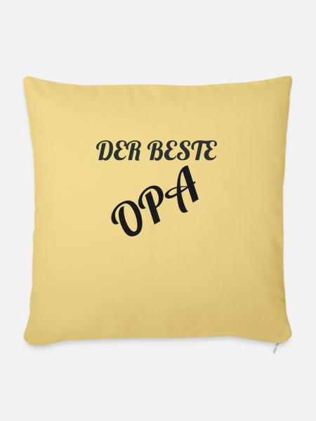 Der beste Opa - Sofakissenbezug 45 x 45 cm - Hellgelb
