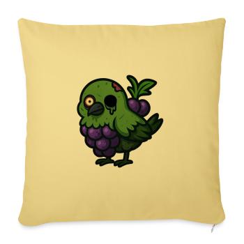 Colombe zombie - Housse de coussin décorative 45 x 45 cm - jaune délavé - Devant