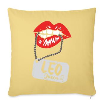 Zodiac sign Leo - Sofa pillowcase 17,3'' x 17,3'' (45 x 45 cm) - washed yellow - Front