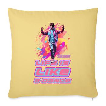 Dance - Sofa pillowcase 17,3'' x 17,3'' (45 x 45 cm) - washed yellow - Front