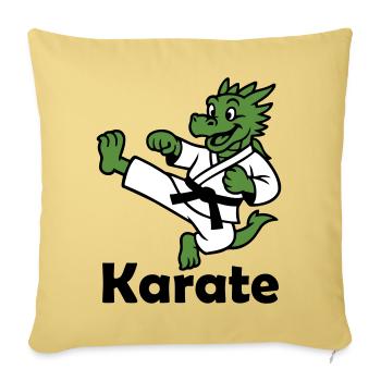 Karate Dragon - Sofa pillowcase 17,3'' x 17,3'' (45 x 45 cm) - washed yellow - Front