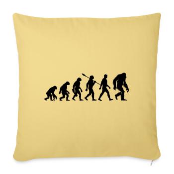 Evolution - Bigfoot - Yeti - Sofa pillowcase 17,3'' x 17,3'' (45 x 45 cm) - washed yellow - Front