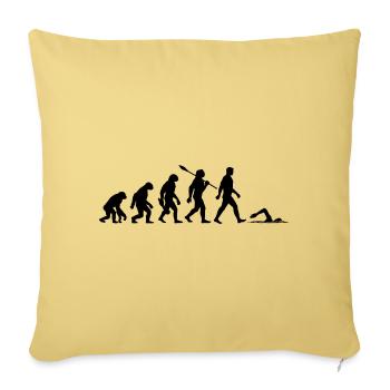 Evolution - Swimming - Water Sports - Sofa pillowcase 17,3'' x 17,3'' (45 x 45 cm) - washed yellow - Front