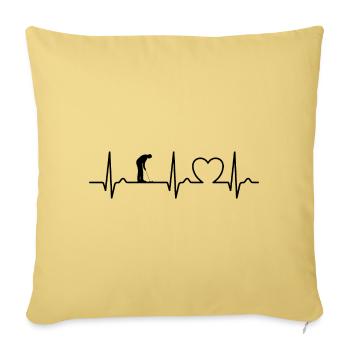 Golf - Miniature Golf - Hole Golf - Heart Curve - Sofa pillowcase 17,3'' x 17,3'' (45 x 45 cm) - washed yellow - Front