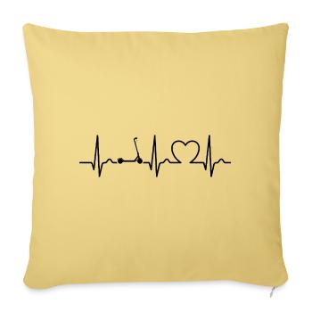 E-scooter, scooter électrique avec batterie - Housse de coussin décorative 45 x 45 cm - jaune délavé - Devant