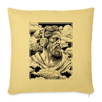 Street-Style & Hip-Hop Vibe: Pour les accros de la musique! - Housse de coussin décorative 45 x 45 cm - jaune délavé - Devant