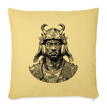 Samurai in Rock Music Vibe: Your Passion - Sofa pillowcase 17,3'' x 17,3'' (45 x 45 cm) - washed yellow - Front