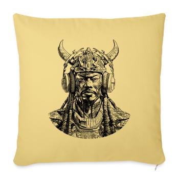Samurai Style & Music: Stylish Shirt & Rhythm - Sofa pillowcase 17,3'' x 17,3'' (45 x 45 cm) - washed yellow - Front