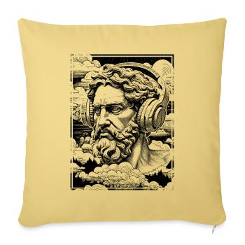 Fetter Hip-Hop Beat: Zeus' Power und Style Shirt! - Sofakissenbezug 45 x 45 cm - Hellgelb - Vorne