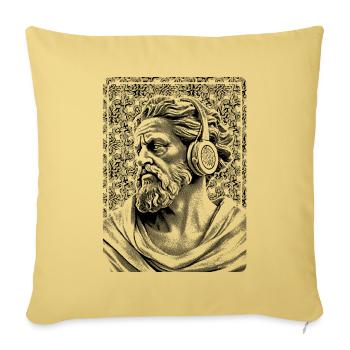 Zeus urban style: Perfect shirt for skateboarders - Sofa pillowcase 17,3'' x 17,3'' (45 x 45 cm) - washed yellow - Front