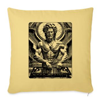 Urbanes Streetwear Zeus DJ Shirt: Hip-Hop Vibes - Sofakissenbezug 45 x 45 cm - Hellgelb - Vorne
