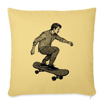 Urbaner Skater-Look: Lässiges und trendiges Shirt. - Sofakissenbezug 45 x 45 cm - Hellgelb - Vorne