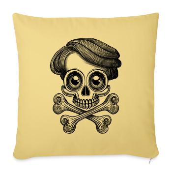 Femme Rock: Unique, cute hard rock shirt! - Sofa pillowcase 17,3'' x 17,3'' (45 x 45 cm) - washed yellow - Front