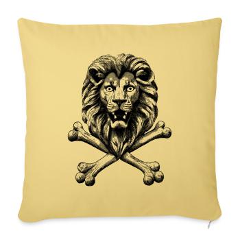 Löwenkopf-Shirt: Abenteuer für kleine Piraten - Sofakissenbezug 45 x 45 cm - Hellgelb - Vorne