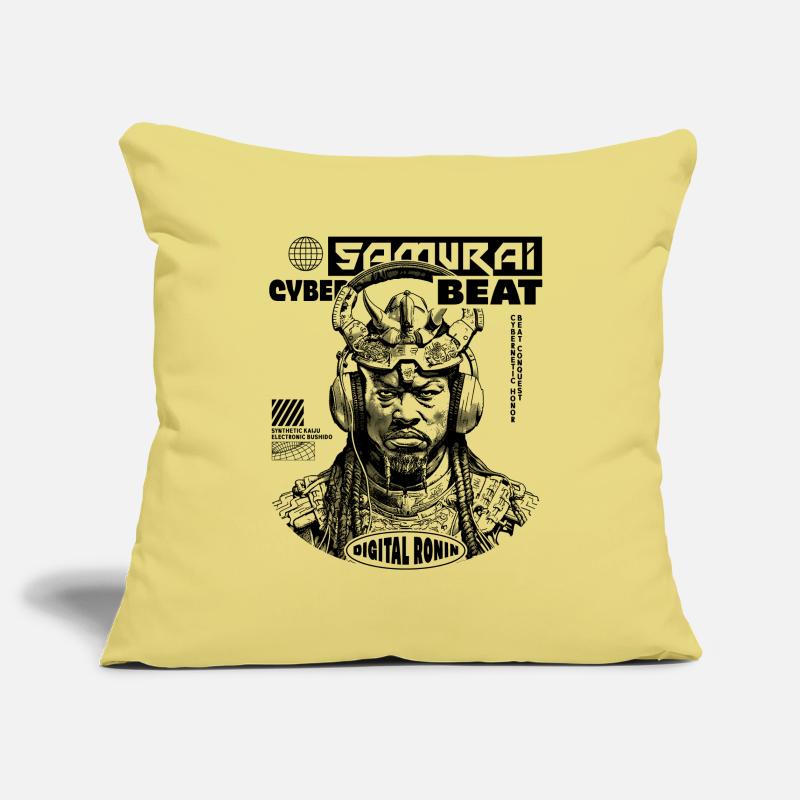 Chemise Tech Samurai Sci-Fi Housse de coussin décorative 45 x 45 cm