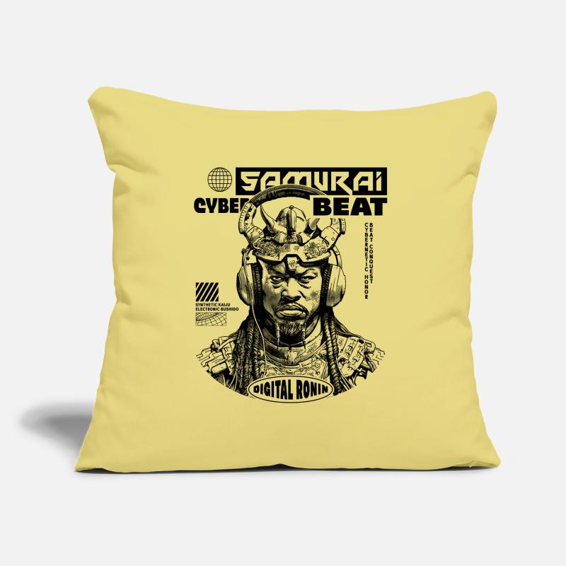 Chemise Tech Samurai Sci-Fi Housse de coussin décorative 45 x 45 cm