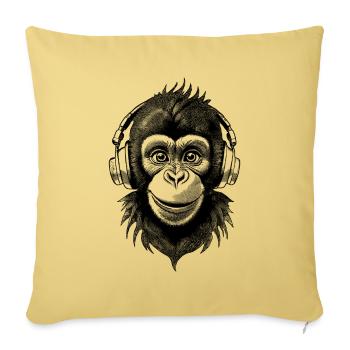 Arcade-Gaming-T-Shirt mit Affen-Motiv für Gamer - Sofakissenbezug 45 x 45 cm - Hellgelb - Vorne