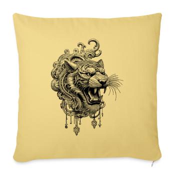 Kraftvolles Tiger-Shirt in majestätischer Pose - Sofakissenbezug 45 x 45 cm - Hellgelb - Vorne