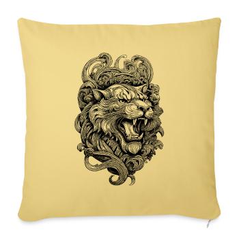 Aggressives Tiger-Shirt für Kampfsportler - Sofakissenbezug 45 x 45 cm - Hellgelb - Vorne