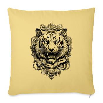 Futuristisches Tiger T-Shirt für Naturfreunde - Sofakissenbezug 45 x 45 cm - Hellgelb - Vorne