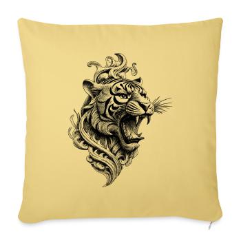 Urbanes Tiger Shirt für wilde Styles - Sofakissenbezug 45 x 45 cm - Hellgelb - Vorne
