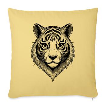 Tiger-Illustration urban Style Shirt - Sofakissenbezug 45 x 45 cm - Hellgelb - Vorne