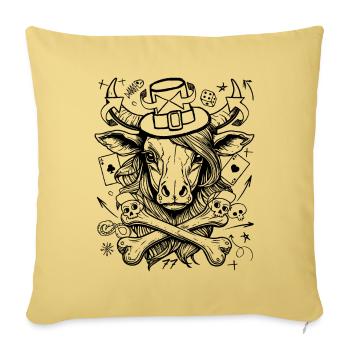 Urban Comic Cow Casino Chemise streetwear - Housse de coussin décorative 45 x 45 cm - jaune délavé - Devant