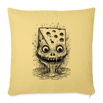 Chemise humoristique Cheese Scare Raclette Party - Housse de coussin décorative 45 x 45 cm - jaune délavé - Devant