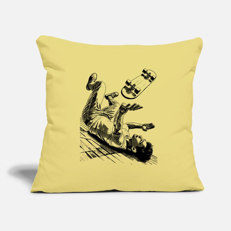 Funny Skater Scene – Cool Crash Shirt Sofa pillowcase 17,3'' x 17,3'' (45 x 45 cm)