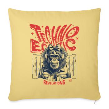 Pulsating techno monkey look: your party shirt - Sofa pillowcase 17,3'' x 17,3'' (45 x 45 cm) - washed yellow - Front