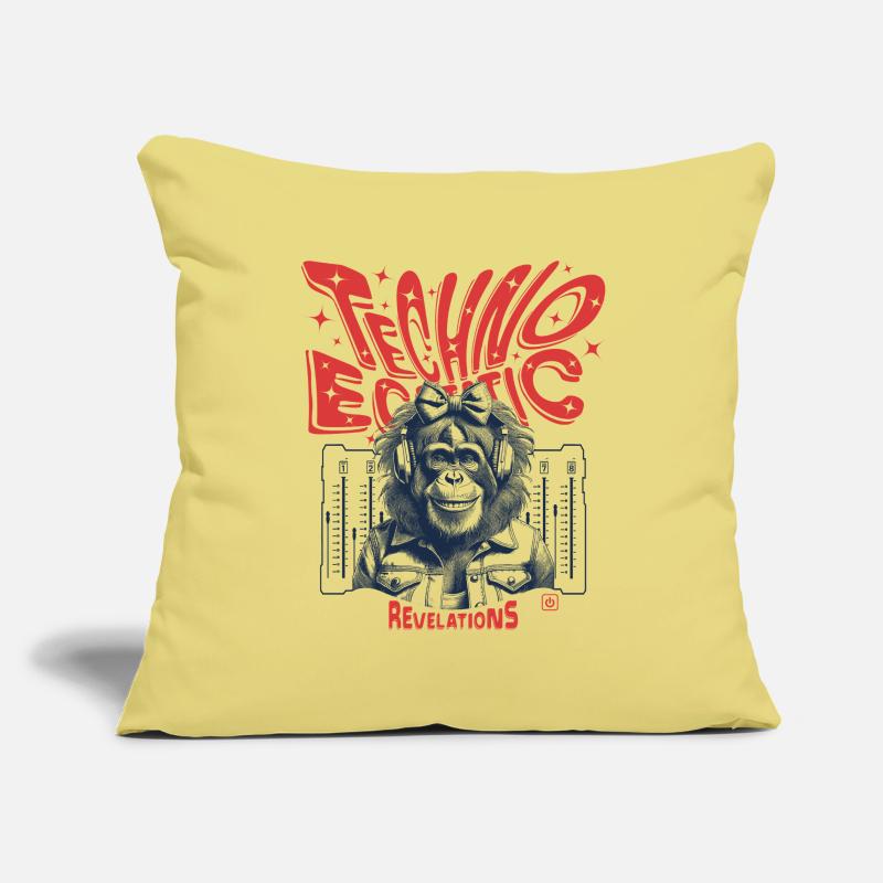 Pulsating techno monkey look: your party shirt Sofa pillowcase 17,3'' x 17,3'' (45 x 45 cm)