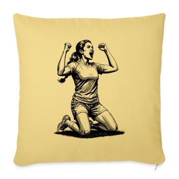 Chemise sécurisée Tor ! Footballeur avec le sens du ballon ! - Housse de coussin décorative 45 x 45 cm - jaune délavé - Devant