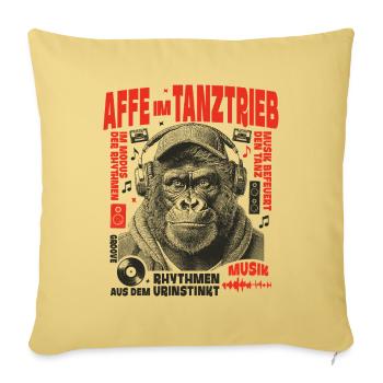 Urban Beton Shirt: Gorilla bleibt auf Anschlag - Sofakissenbezug 45 x 45 cm - Hellgelb - Vorne
