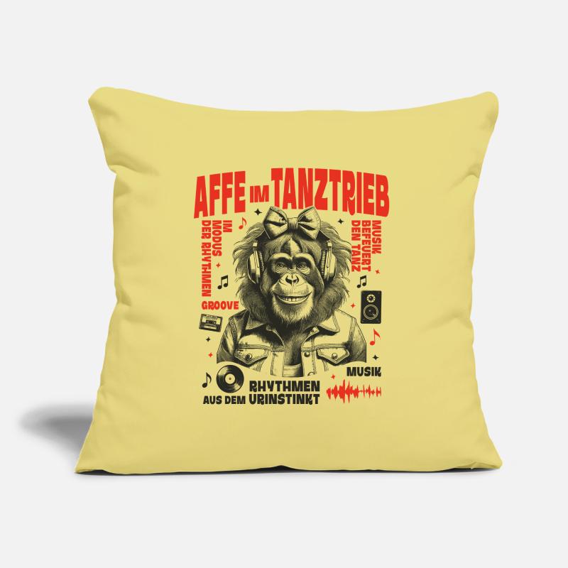Diva Shirt: Monkey Groove with Perm Bow Sofa pillowcase 17,3'' x 17,3'' (45 x 45 cm)