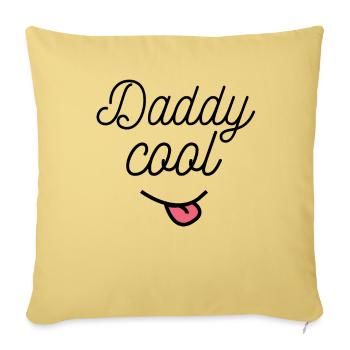 DADDY COOL humor gift idea - Sofa pillowcase 17,3'' x 17,3'' (45 x 45 cm) - washed yellow - Front