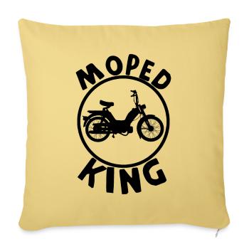 Moped König - Housse de coussin décorative 45 x 45 cm - jaune délavé - Devant
